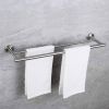 6-Pieces Bathroom Hardware Accessories Set, Bath Towel Bar, Towel Ring, Toilet Paper Holder and Towel Hooks for Wall Mounted