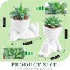 Set of 2 Fake Plants Artificial Succulent Plants for Office Desk Accessories Bathroom Home Room Aesthetic Decor Indoor