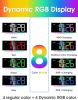 Modern Curved Cute Digital Alarm Clock,Colorful Led Display,Adjustable Volume,Weekday/Weekend Mode,Simple Clock for Bedrooms Bedside