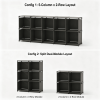 10-Cube Storage Closet Organizer with Curtain, DIY Modular Clothes Wardrobe Cabinet