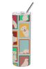Lots of Cream Golden Retriever Stainless Steel Skinny Tumbler Vacuum Double Walled Reusable Insulated Tumbler Travel Cup for Coffee Cocktails Gift wit