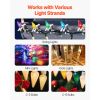 Christmas Light Clips, 200 Pack, Weatherproof Holiday Outdoor Lighting Hanging Hooks, Mount to Shingles & Gutters, for C3, C4, Mini