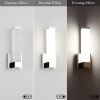 Chrome Wall Lights for Bedroom Modern Indoor LED Hallway Sconces Corner Light 12" Inch Height 12W 4000K Bedside Stair Sconces Wall Lighting Lamps 110V