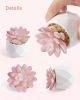 Succulents Plants Artificial in Pots-Rose Pink, Small Fake Succulents Plants for Home Decor Indoor for Women, White Ceramic Faux Succulents, Set of 1