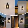20'' Outdoor Wall Light,2-Pack Porch Light Outdoor Wall Sconce Lantern, 2-Light Modern Black Exterior Lighting Fixture Wall Mount