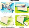 8' x 10'3" RV Sunshade Screen with Zipper 90% UV Protection, Windproof. Ideal for Camping and Outdoor Activities