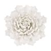 D7.3x2.8" Handmade Cream Ceramic Flower Wall Decor Accent