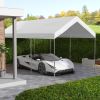 19.7' x 9.7' Carport Replacement Canopy UV Resistant Garage Car Cover with Ball Bungee Cords White