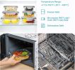 8 Pack Glass Food Storage Containers with Airtight Lids, Glass Meal Prep Containers, Lunch Office Meal for Microwave, Oven, Freezer and Dishwasher
