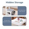 Kids Table and Chair Set, 3 in 1 Wooden Activity Table with Storage Drawer for Toddlers Drawing, Reading, Crafts