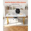 Executive Desk, 63" W x 31.5" D Large Office Desk, Modern Computer Table Conference Meeting Room Table