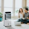32" Portable Air Cooler, 3-In-1 Evaporative Cooling, Ice Fan, Water Conditioner, Humidifier, Remote, LED