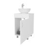 FM FURNITURE Loli Bathroom Vanity with Integrated Sink, White