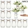 Stylish Plastic Vases Featuring a Diamond Pattern And Ribbon Details - Clear, Perfect for Creating Your Own Flower Arrangements