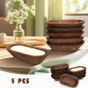 5pcs Bulk Rustic Wood Dough Bowls - Hollow Vessel for Wedding DIY Crafts, Farmhouse Decor, Candle Making & Fruit Display - & Suitable for Wedding