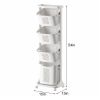 Modern Upgraded 4-Tier Rolling Laundry Basket Large Capacity Divided Movable Laundry Hamper Home Storage Organizer for Laundry Room Bathroom Decor Acc