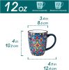 12 oz Coffee Mugs Set of 6, Ceramic Mug with Handle, Boho Coffee Cups for Latte, Cappuccino & Hot Chocolate, Dishwasher & Microwave Safe Gift Set