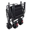 2-in-1 Outdoor Cart Folding Wagon Carts, Convertible Beach Chair with All-Terrain Wheels, 650lb Capacityfor Shopping Beach Camping Sports Garden