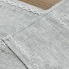 Mode Grey Rustic Cotton Linen Table Runner, Seasonal Embroidered Hollow Kitchen Dining Table Decoration for Home Party Decor 13x72 Inch