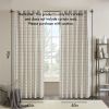 Plaid Rod Pocket and Back Tab Curtain Panel with Fleece Lining Natural 50x95"