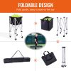 Foldable Tennis Ball Hopper, Holds 180 Tennis Balls, Lightweight Aluminum Alloy Tennis Ball Basket Cart with Wheels, Removable Bag, Carry Bag