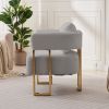 TS Modern decorative chair, living room side chair with gold metal legs, no wheels, suitable for dressing area, reception room, office