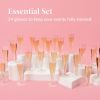 24 Piece Plastic Champagne Flutes Plastic Wine Glasses with Rose Gold Glitter - Cocktail Glasses for Parties - Party Supplies for Mimosa Bar, Wedding