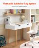 Small Desk with Drawers, Kids Desk for Bedroom, Wooden Simple Study Table for Drawing, Reading, Writing
