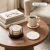 Coasters Set of 8 for Drinks, 4 Inch Large Coasters for Coffee Table, Tabletop Protection for Hot & Cold Drinks, Versatile Coasters for Home Decor