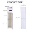 Small Bathroom Storage Cabinet, Freestanding Toilet Paper Storage with Door and Shelves, Corner Floor Cabinet