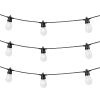 RGB Outdoor String Lights, 100FT, Outside Patio Lights with APP Control 30 Bulbs, 15 Single-Color Adjustable Brightness Time Setting