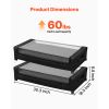 Under Bed Storage with Wheels, 30.3 x 18.5 x 6.8 inch, Underbed Containers with Clear Lid, Underbed Shoe Organizer