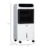 32" Portable Air Cooler, 3-In-1 Evaporative Cooling, Ice Fan, Water Conditioner, Humidifier, Remote, LED