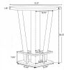 High Top Bar Table 31.5 Inch Metal Footrest Cocktail Bistro Pub Table for Home Bar And Restaurant