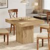 100cm High Dining Table - Square Kitchen Table for 4 People with Thick Platter Modern Home Furniture Living Room Table (table only)