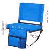 Stadium Seat, Folding Bleacher Seat with Back Support & Thick Cushion, Padded Stadium Seats for Bleacher Includes Shoulder Strap, Hooks, Cup Holder