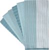 Premium Kitchen Towels (20'x 28', 6 Pack) | Large Cotton Dish Towels | Flat & Terry Highly Absorbent Kitchen Linen Set with Hanging Loop | Aqua