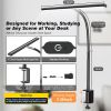 LED Desk Lamp for Office Home, Eye-Caring Desk Light with Stepless Dimming Adjustable Flexible Gooseneck