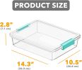 6 Qt Plastic Storage Bins with Lids, Clear Sensory Bin Craft Organizers and Storage, Stackable Art Containers for Home, Office and School Supplies