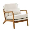 Accent Chair, Mid Century Modern Armchair with Solid Wood Frame and Non-Slip Legs