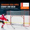 Hockey Goal with Backstop and Targets, Street Steel Hockey Net, 72" Pro Hockey Training Goal Set, Portable Indoor Outdoor Hockey Goal with Net
