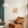 Leather Wall Clock decorative quartz wall clock for bedroom living room hallway