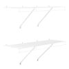 Wire Shelf Kit, 3 ft, Set of 2, Wall Mounted Wire Shelves, Heavy-Duty Carbon Steel Hanging Shelf, Floating Wall Storage Shelves with Dip Coating