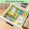 25 PCS Plastic Drawer Organizers Set, 4-Size Versatile Bathroom and Vanity Drawer Organizer Trays, Storage Bins for Makeup, Bedroom