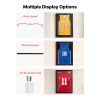 Jersey Frame Display Case, 35.4 x 27.6 x 1.5 in, Lockable Wooden Sport Jersey Shadow Box with 98% UV Protection PC Panel and Hanger