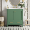 30 Inch Bathroom Vanity with Single Sink, Combination Under Counter Sink, Bathroom Storage Cabinet with 2 Doors and a Drawer, Soft Closure