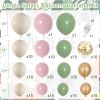 Sage Green Pink Balloon Arch Kit