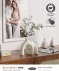 Hug Donut Decorative Vase Set - Modern Nordic Boho Style Vases Home Decor, Matte Ceramic Decorations for Living Room Shelf