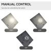 Triple Head Outdoor Lamp Post Lights Solar Powered Vintage Street Lamp for Backyard Garden Pathway Driveway 72 Inch