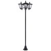 Triple Head Outdoor Lamp Post Lights Solar Powered Vintage Street Lamp for Backyard Garden Pathway Driveway 72 Inch
